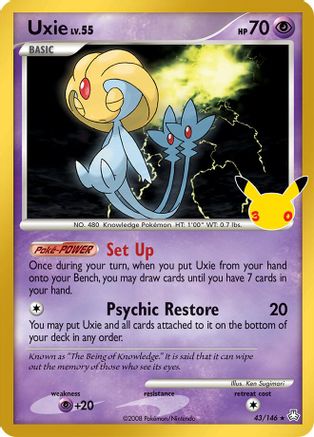 Image of Uxie 043  - Holofoil ME 30th Celebration Classic Collection - Classic Collection