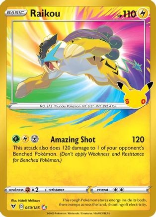 Image of Raikou 050  - Holofoil ME 30th Celebration Classic Collection - Classic Collection