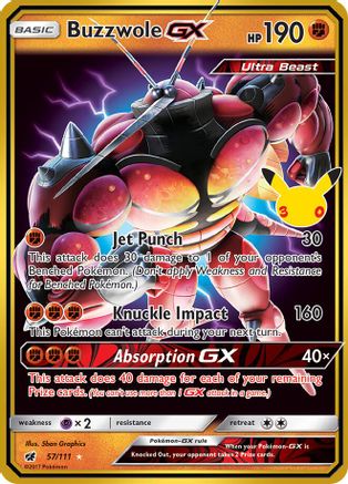Image of Buzzwole GX 057  - Holofoil ME 30th Celebration Classic Collection - Classic Collection