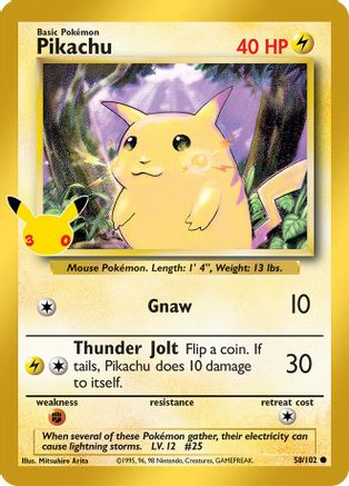 Image of Pikachu 058  - Holofoil ME 30th Celebration Classic Collection - Classic Collection