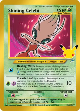Image of Shining Celebi 106  - Holofoil ME 30th Celebration Classic Collection - Classic Collection