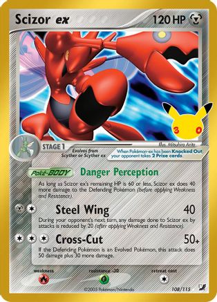 Image of Scizor ex 108  - Holofoil ME 30th Celebration Classic Collection - Classic Collection