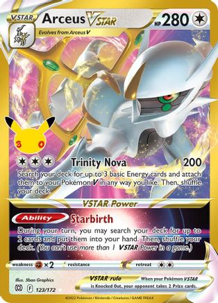 Image of Arceus VSTAR 123  - Holofoil ME 30th Celebration Classic Collection - Classic Collection