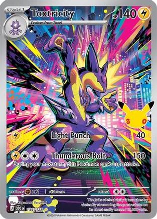 Image of Toxtricity 134/128  - Holofoil ME 30th Celebration - Illustration Rare