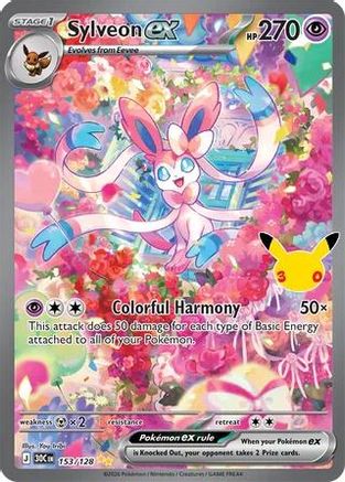 Image of Sylveon ex 153/128  - Holofoil ME 30th Celebration - Special Illustration Rare