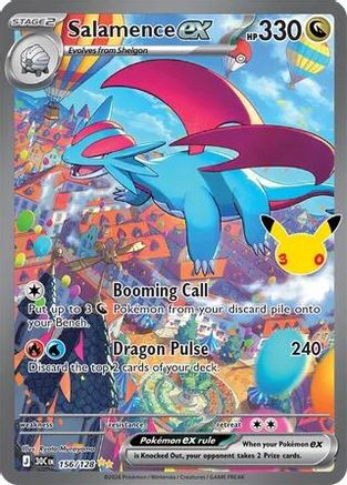 Image of Salamence ex 156/128  - Holofoil ME 30th Celebration - Special Illustration Rare