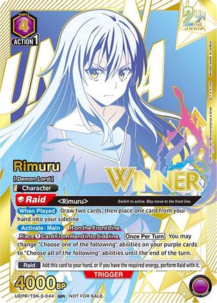 Image of Rimuru (044) (Winner) (UEPR/TSK-2-044) - Union Arena Promotion Cards Foil