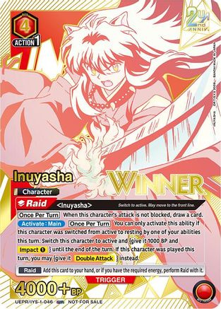 Image of Inuyasha (046) (Winner) (UEPR/IYS-1-046) - Union Arena Promotion Cards Foil