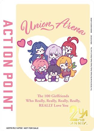 Image of Action Point Card (The 100 Girlfriends Who Really, Really, Really, Really, REALLY Love You) (UEPR/RLY-AP02) - Union Arena Promotion Cards Foil
