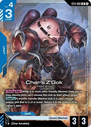 Image of Char's Z'Gok (ST11-001) - Starter Deck 11 Aquatic Assault Holofoil