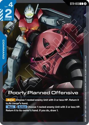 Image of Poorly Planned Offensive (ST11-013) - Starter Deck 11 Aquatic Assault