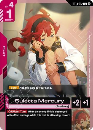 Image of Suletta Mercury (ST13-012) - Starter Deck 13 Silent Barrage