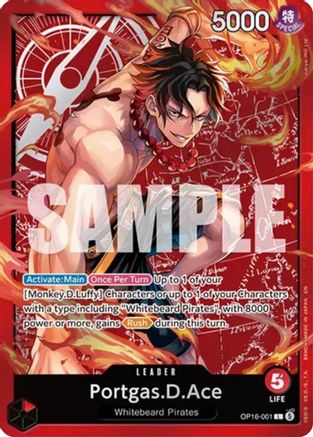 Image of Portgas.D.Ace (Ace Deck) (OP16-001) - Set Sail Deck Set Foil