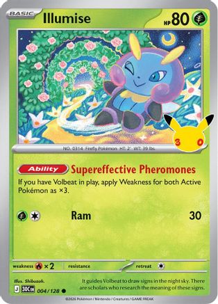Image of Illumise 004  - Holofoil ME 30th Celebration - Common