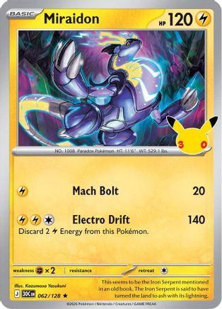 Image of Miraidon 062  - Holofoil ME 30th Celebration - null