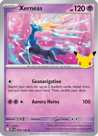 Image of Xerneas 076  - Holofoil ME 30th Celebration - null