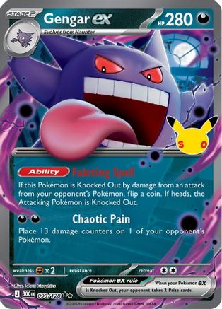 Image of Gengar ex 090  - Holofoil ME 30th Celebration - null