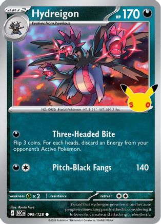 Image of Hydreigon 099  - Holofoil ME 30th Celebration - null