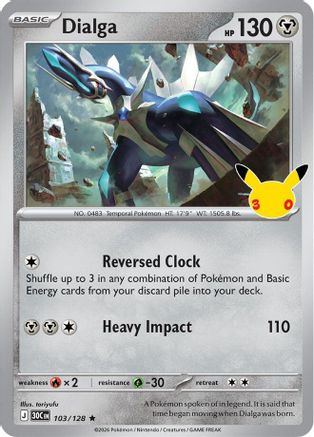 Image of Dialga 103  - Holofoil ME 30th Celebration - Rare