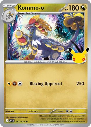 Image of Kommo-o 112  - Holofoil ME 30th Celebration - null