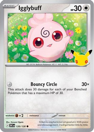 Image of Igglybuff 120  - Holofoil ME 30th Celebration - null