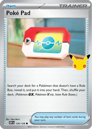 Image of Poke Pad 126  - Holofoil ME 30th Celebration - Common