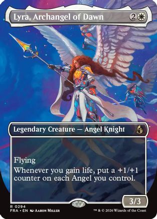 Image of Lyra, Archangel of Dawn (Borderless) (FRA-294) - Reality Fracture Foil