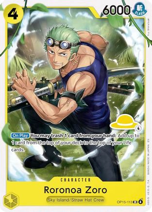 Image of Roronoa Zoro (Luffy Deck) (OP15-113) - Set Sail Deck Set