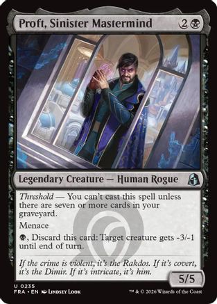 Image of Proft, Sinister Mastermind (FRA-235) - Reality Fracture Foil