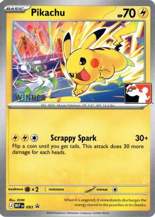 Image of Pikachu (Winner) 093  ME Mega Evolution Promo - Promo