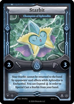 Image of Starbit - Champion of Aphrodite (ETH-12) - Shattered Stars  Ethereal Reverse Holo
