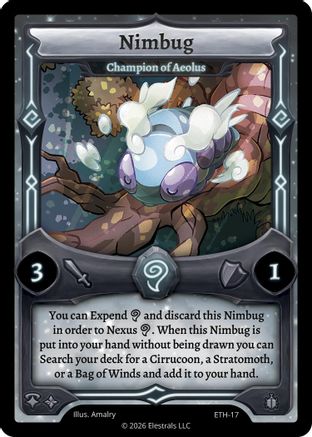 Image of Nimbug - Champion of Aeolus (ETH-17) - Shattered Stars  Ethereal Reverse Holo