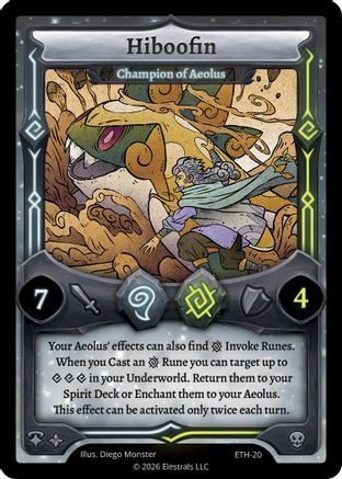 Image of Hiboofin - Champion of Aeolus (ETH-20) - Shattered Stars  Ethereal Reverse Holo