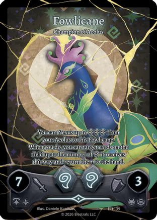 Image of Fowlicane - Champion of Aeolus (ETH-39) - Shattered Stars  Ethereal Holo