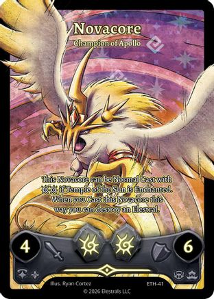 Image of Novacore - Champion of Apollo (ETH-41) - Shattered Stars  Ethereal Holo