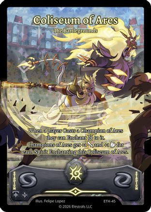Image of Coliseum of Ares - The Battlegrounds (ETH-45) - Shattered Stars  Ethereal Holo