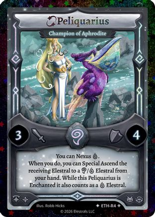 Image of Peliquarius - Champion of Aphrodite (Stellar) (ETH-R4) - Shattered Stars  Ethereal Reverse Holo
