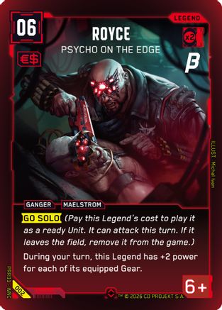 Image of Royce - Psycho on the Edge (002) - PreRelease Beta Foil