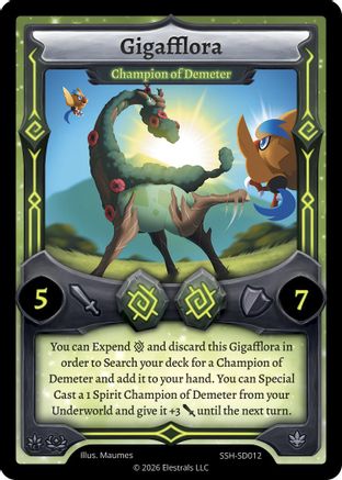 Image of Gigafflora - Champion of Demeter (SSH-SD012) - Divine Champions Snowshade Starter Decks