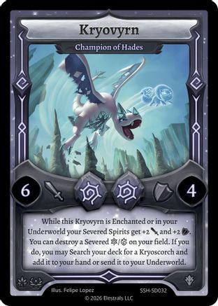 Image of Kryovyrn - Champion of Hades (SSH-SD032) - Divine Champions Snowshade Starter Decks