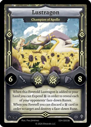 Image of Lustragon - Champion of Apollo (SSH-SD038) - Divine Champions Snowshade Starter Decks Holo
