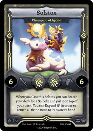 Image of Solstox - Champion of Apollo (SSH-SD041) - Divine Champions Snowshade Starter Decks