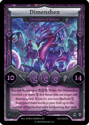 Image of Dimenshen - Champion of Athena (SSH-SD050) - Divine Champions Snowshade Starter Decks Holo