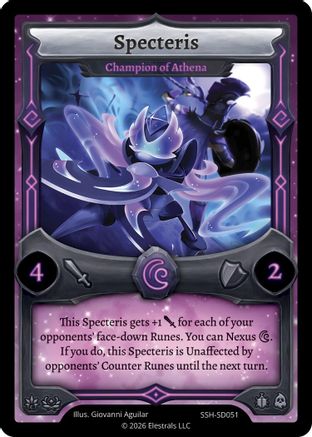 Image of Specteris - Champion of Athena (SSH-SD051) - Divine Champions Snowshade Starter Decks