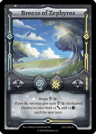 Image of Breeze of Zephyros (SSH-SD074) - Divine Champions Snowshade Starter Decks