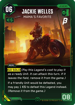 Image of Jackie Welles - Mama's Favorite (007) - PreRelease Beta Foil