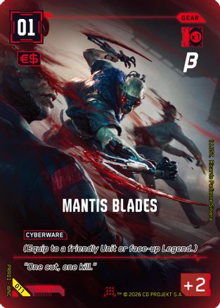 Image of Mantis Blades (011) - PreRelease Beta Foil
