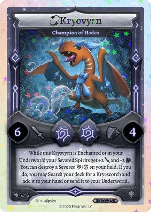 Image of Kryovyrn - Champion of Hades (DCP-23) - Divine Champions Snowshade Promos Holo