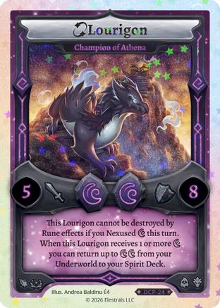 Image of Lourigon - Champion of Athena (DCP-24) - Divine Champions Snowshade Promos Holo