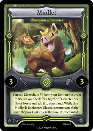 Image of Mudlet - Champion of Demeter (SSH-012) - Divine Champions Snowshade Reverse Holo